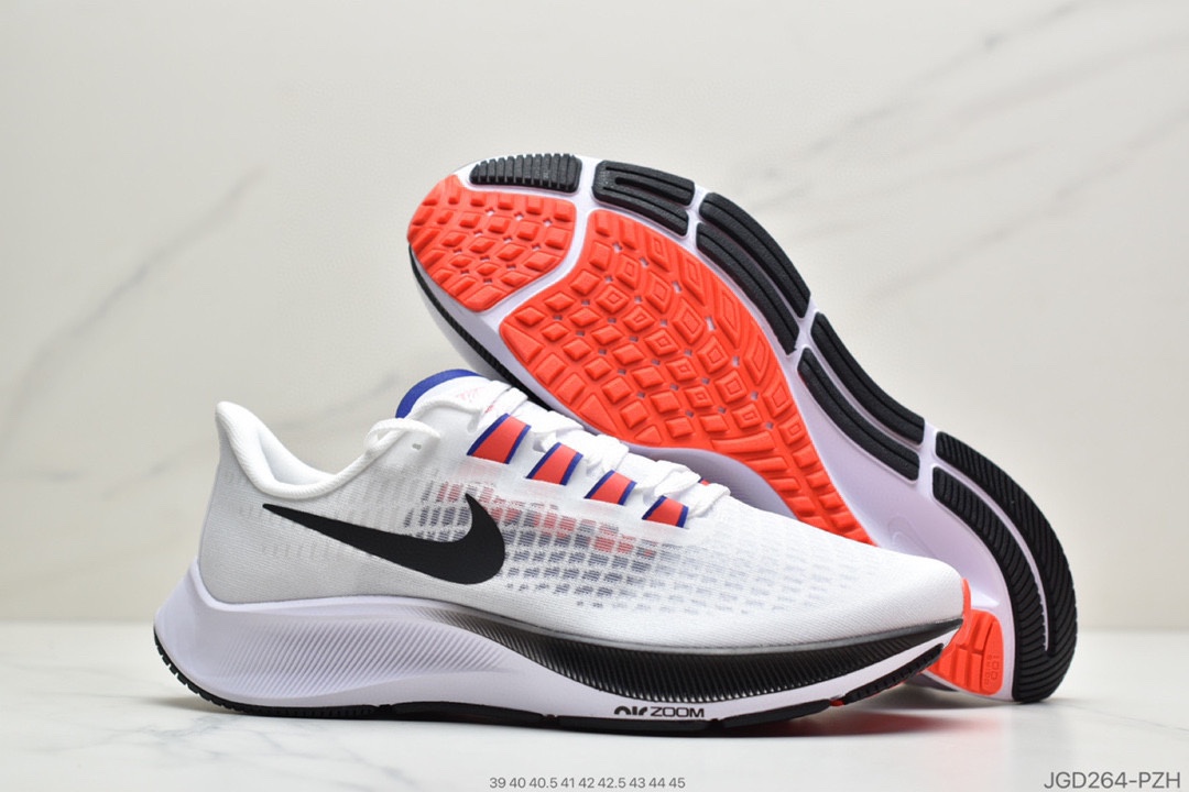 180 公司级耐克Nike Air ZM Pegasus 37  登月37代v2“彩虹”透气缓震疾速跑鞋BQ9647-10