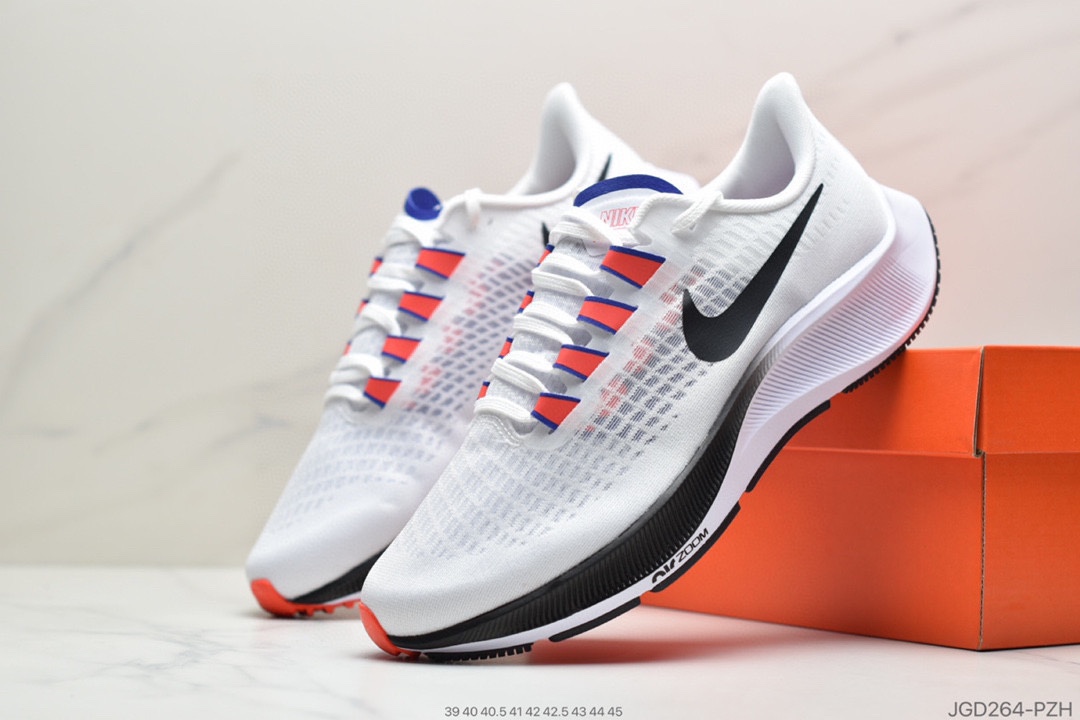 180 公司级耐克Nike Air ZM Pegasus 37  登月37代v2“彩虹”透气缓震疾速跑鞋BQ9647-10