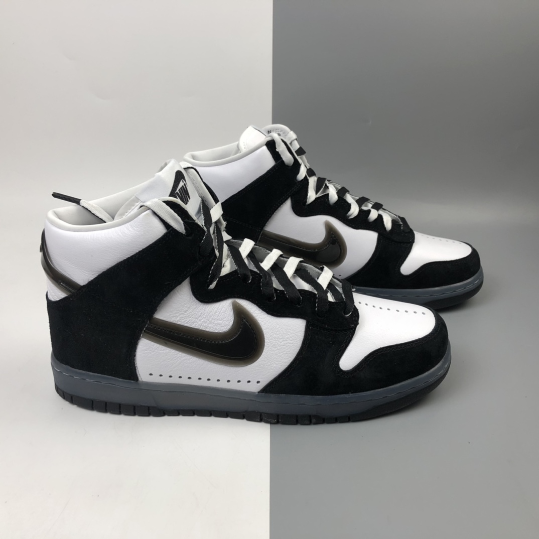 360  Slam Jam x Nk Dunk High 联名系列全头层皮高帮休闲滑板鞋 DA1639-101
