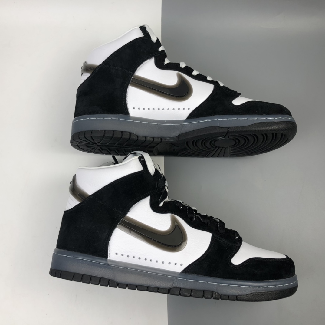360  Slam Jam x Nk Dunk High 联名系列全头层皮高帮休闲滑板鞋 DA1639-101