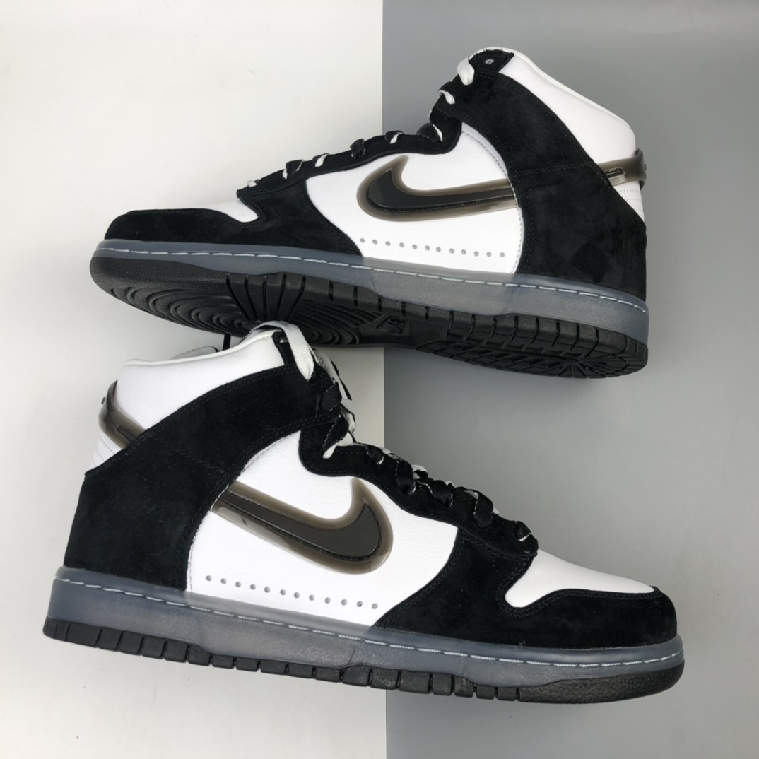 360  Slam Jam x Nk Dunk High 联名系列全头层皮高帮休闲滑板鞋 DA1639-101
