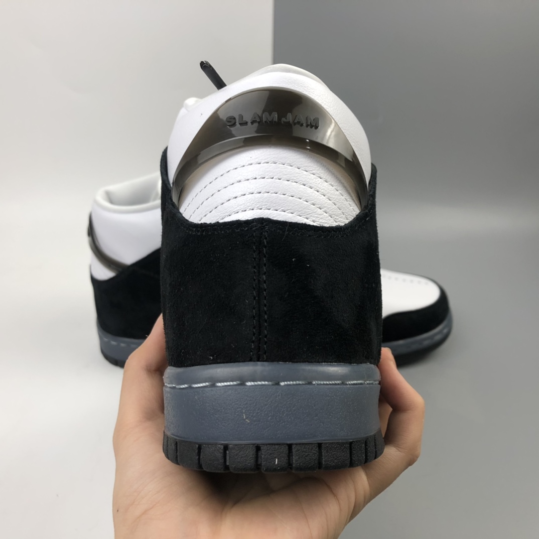360  Slam Jam x Nk Dunk High 联名系列全头层皮高帮休闲滑板鞋 DA1639-101