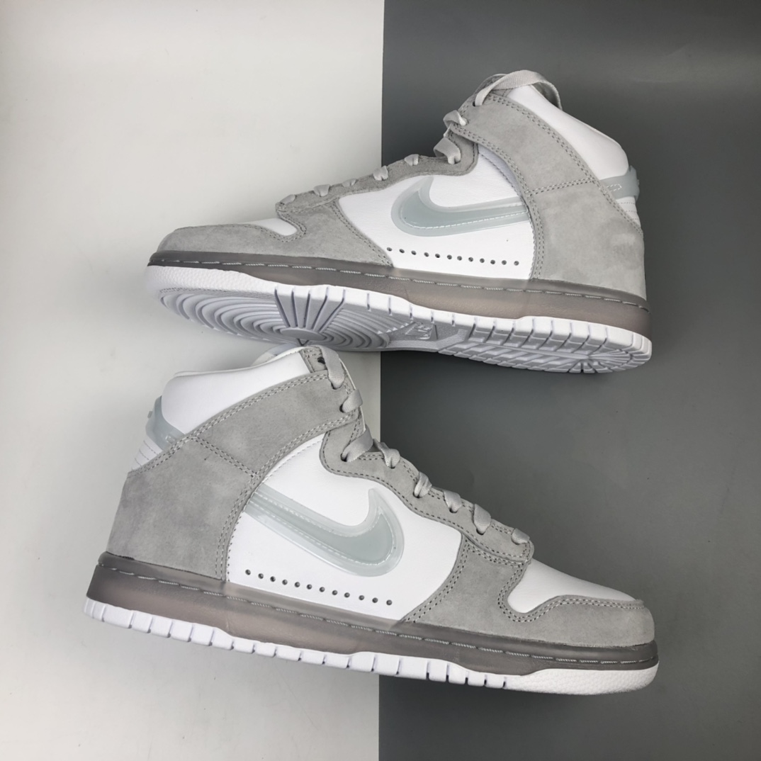 360  Slam Jam x Nk Dunk High 联名系列全头层皮高帮休闲滑板鞋 DA1639-100
