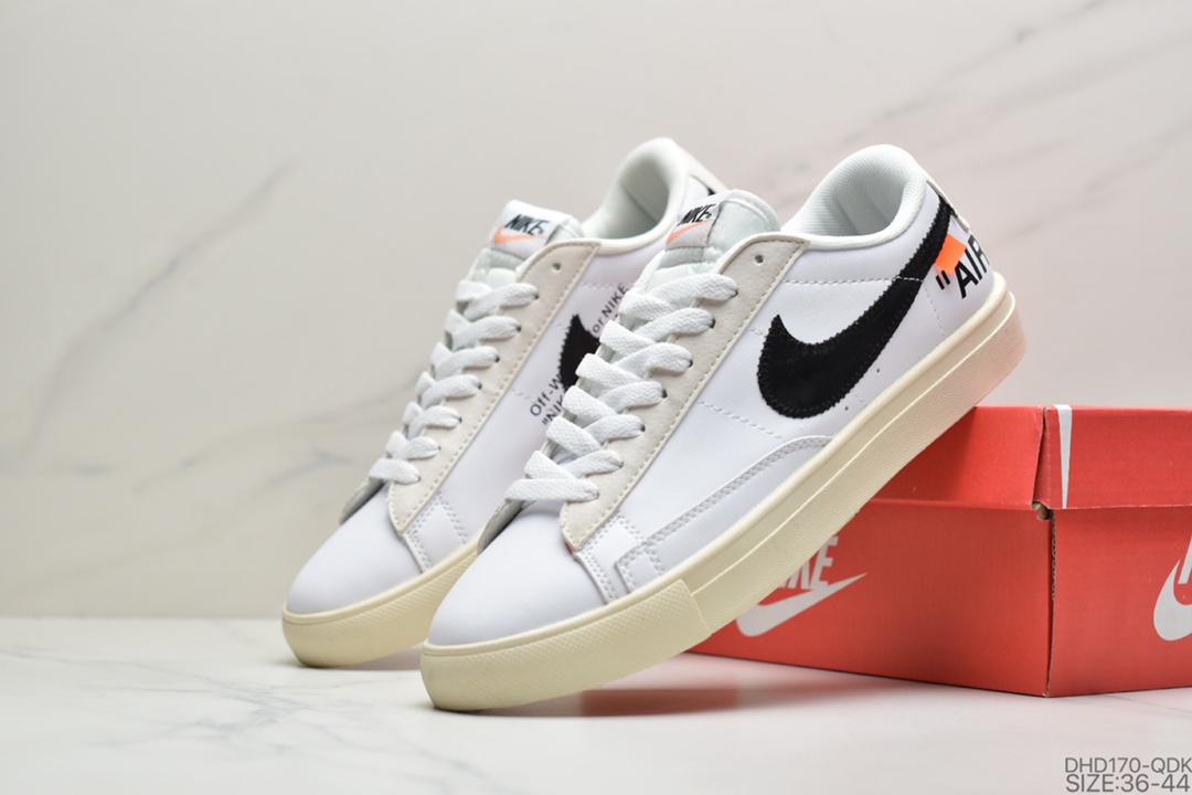 90 耐克NIKE x off white THE 10: BLAZER  MID 联名款低帮板鞋 AA3832-101