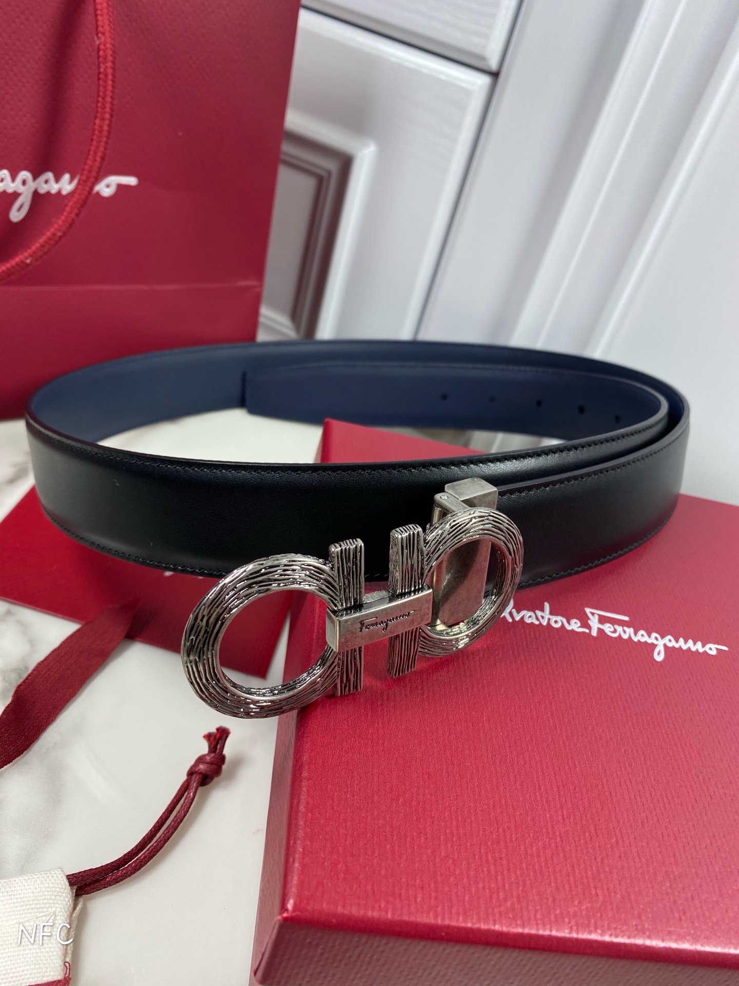 [Ferragamo Belts]Ferragamo Salvatore Ferragamo top layer cowhide belt body (fr