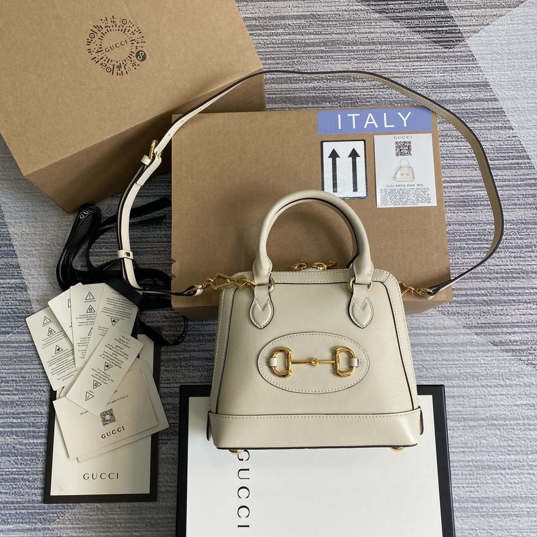 GUCCI 1955马衔扣迷你贝壳包 手提包