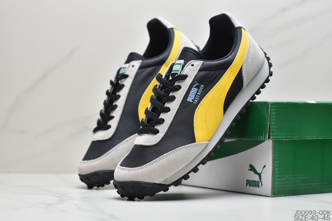 120 彪马Puma Fast Rider Fury骑士生活系列复古风钉子底中性轻便耐磨休闲运动慢跑鞋“珊瑚红皇家宝蓝”371602-02