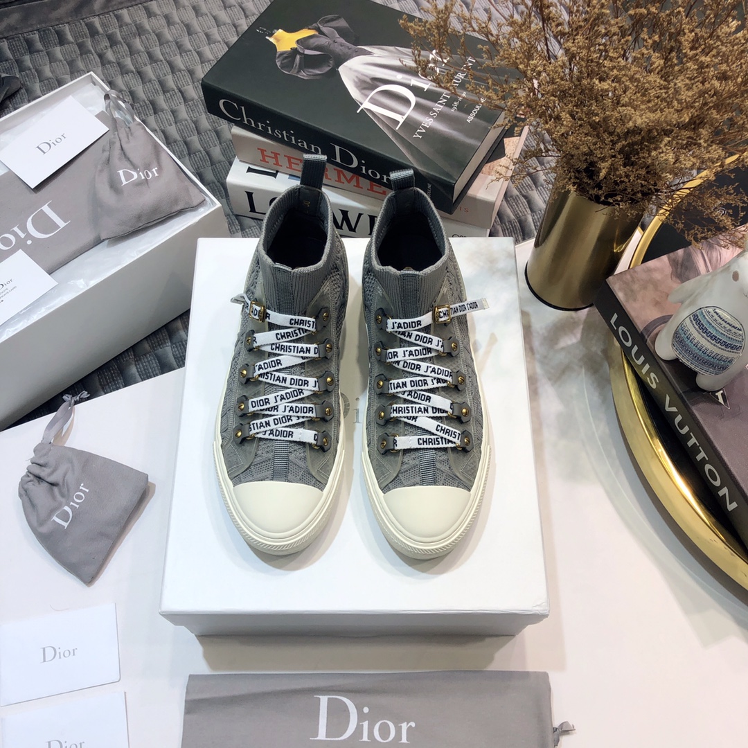 Dior New
 Shoes Sneakers Yellow Cotton Knitting Summer Collection Low Tops