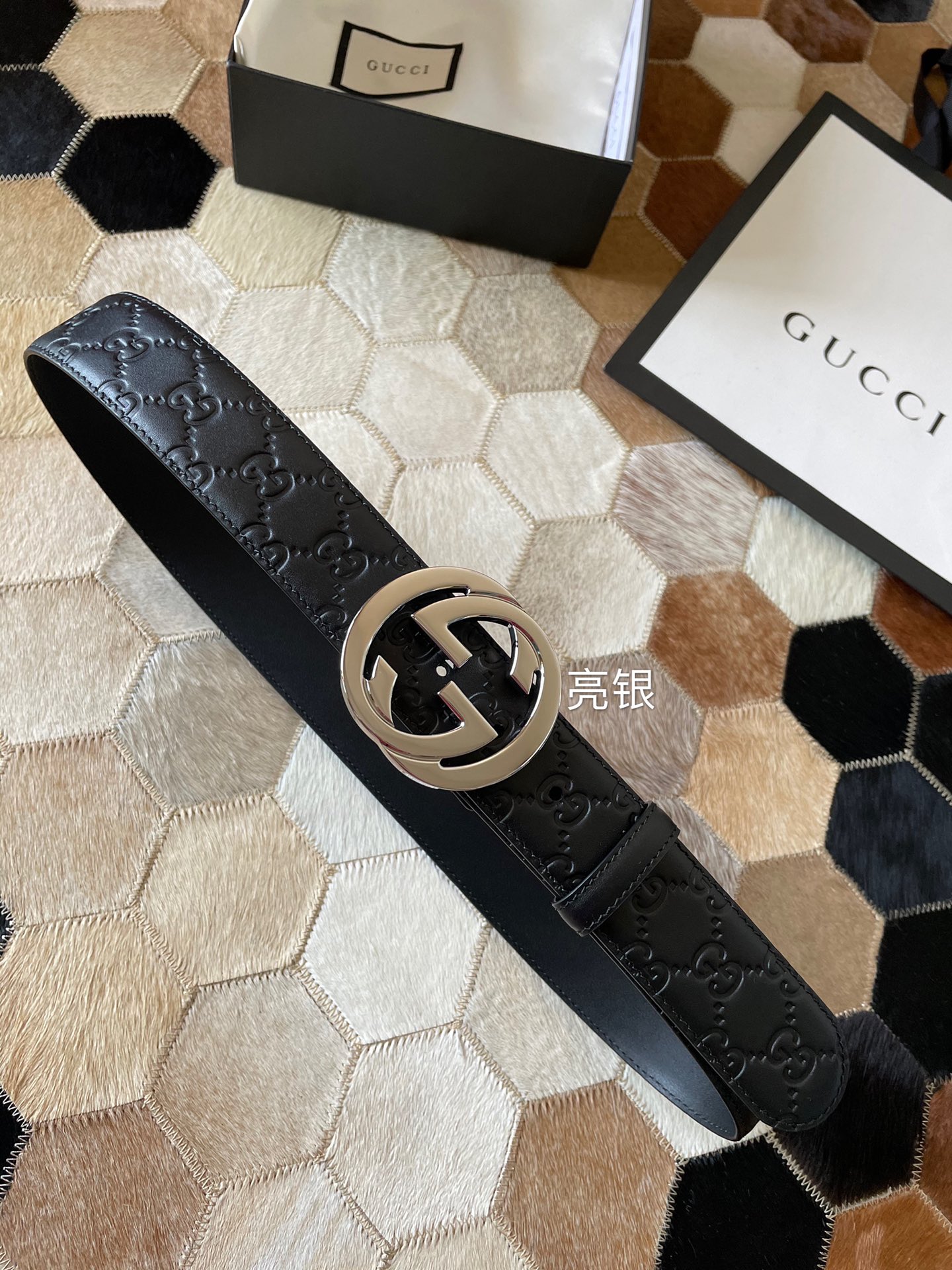 Gucci Ceintures Imprimé Hommes Genuine Leather