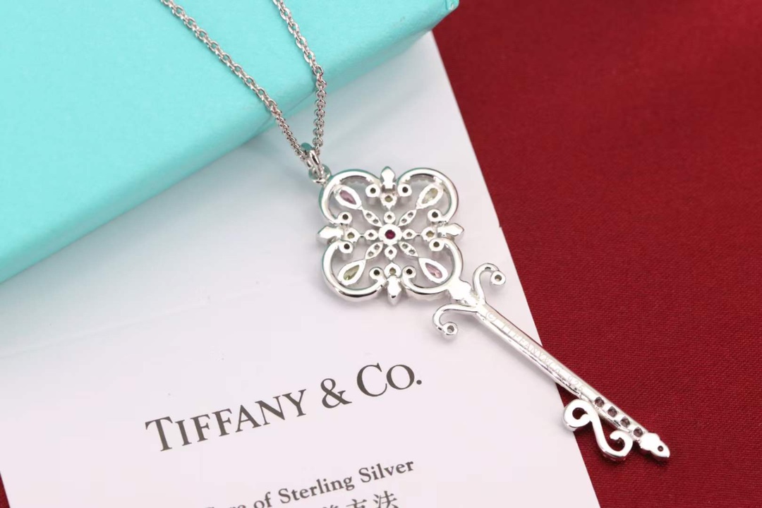 Tiffany & Co. Tiffany&Co. key 彩钻钥匙项链