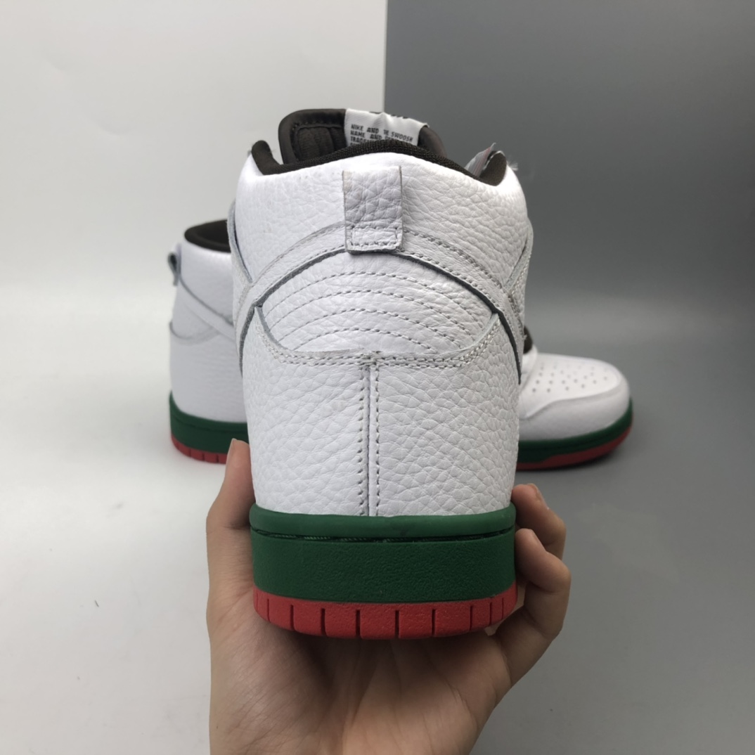 360 NK SB Dunk High Pro Premium”Cali/31st State” 白绿棕喜力2014加州限定 扣篮系列高帮休闲运动滑板板鞋 313171-201