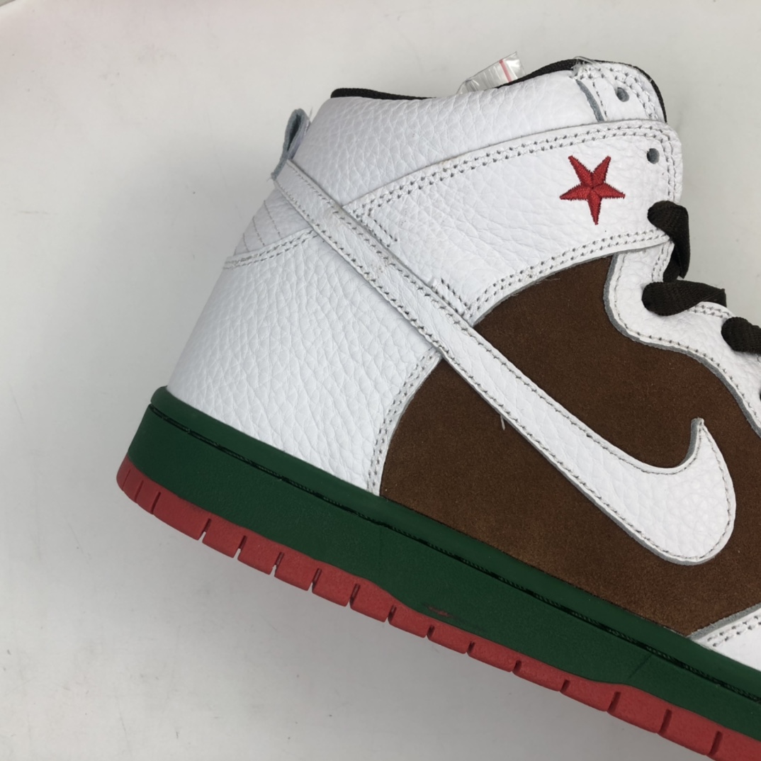 360 NK SB Dunk High Pro Premium”Cali/31st State” 白绿棕喜力2014加州限定 扣篮系列高帮休闲运动滑板板鞋 313171-201