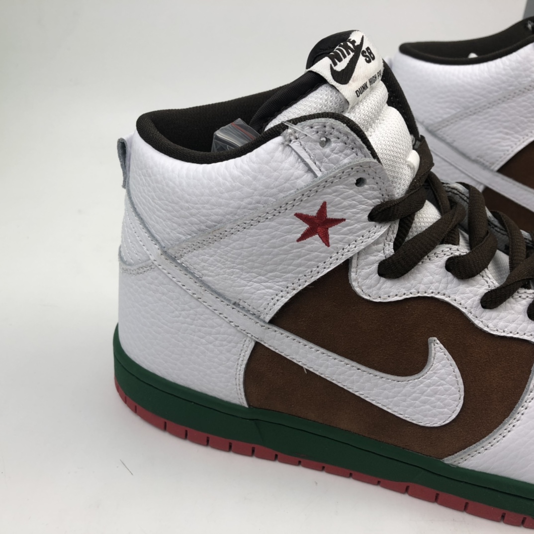 360 NK SB Dunk High Pro Premium”Cali/31st State” 白绿棕喜力2014加州限定 扣篮系列高帮休闲运动滑板板鞋 313171-201