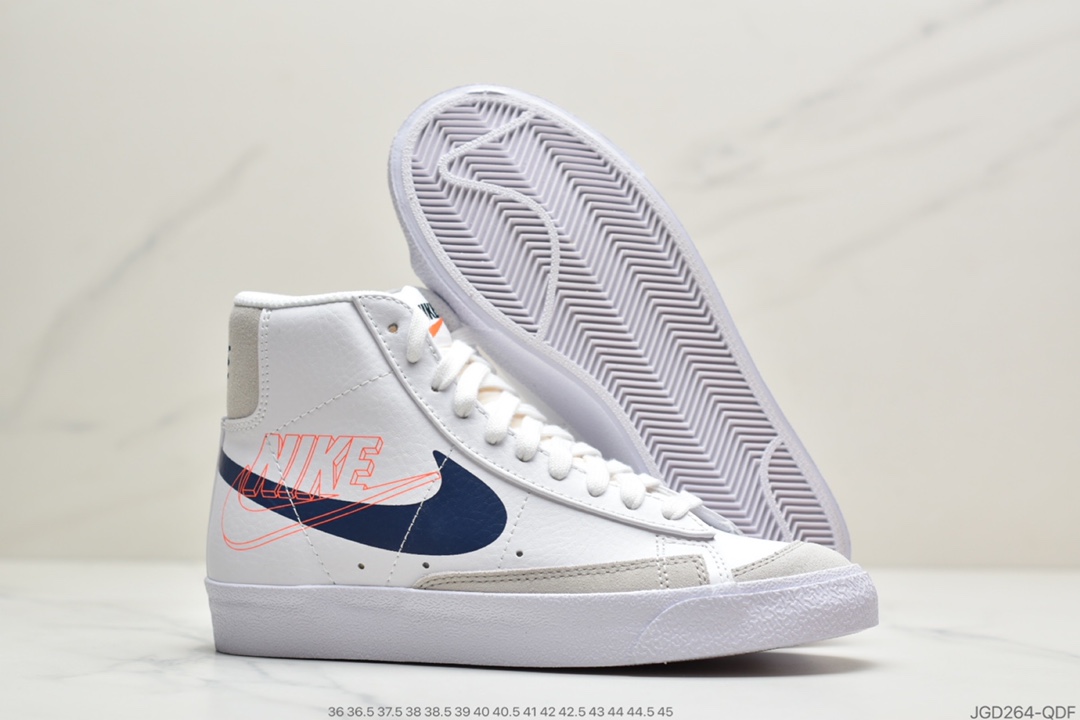 180 耐克Nike Blazer Mid '1977 Vintage Leather WE经典开拓者高帮百搭休闲运动板鞋“黑白钩”BQ6806-002