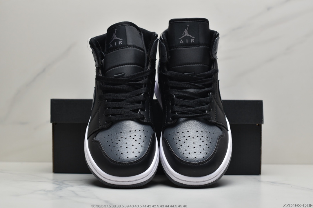 240 公司级Air Jordan 1 Mid “Dark Grey”小影子灰原厂内置气垫魔块554724-041