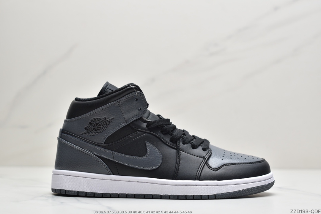 240 公司级Air Jordan 1 Mid “Dark Grey”小影子灰原厂内置气垫魔块554724-041