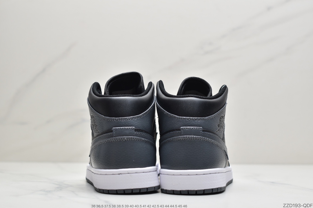 240 公司级Air Jordan 1 Mid “Dark Grey”小影子灰原厂内置气垫魔块554724-041