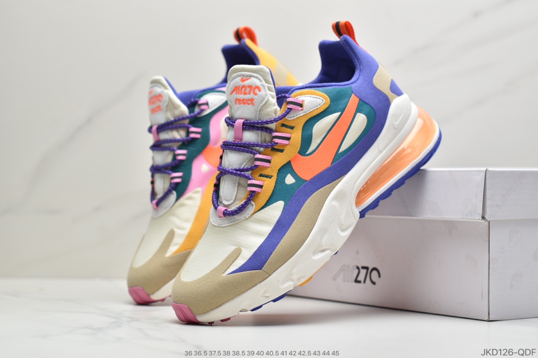 160 公司级耐克Nike Wmns Air Max 270 React 赛车系列CQ4805-146