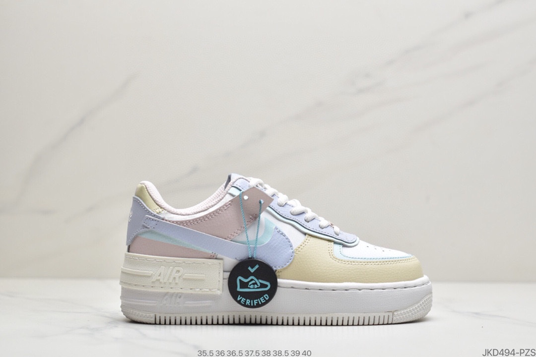 160 公司级NIKE耐克 Air Force 1 Shadow 空军一号 “马卡龙新配色“ #货号DA4291-100