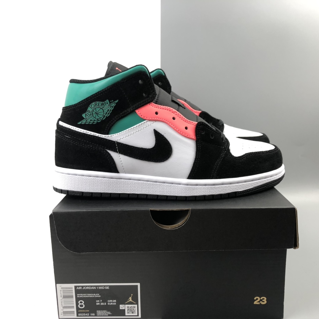 260 Air Jordan 1 Mid AJ1 乔1 中帮百搭休闲运动板鞋 852542-116