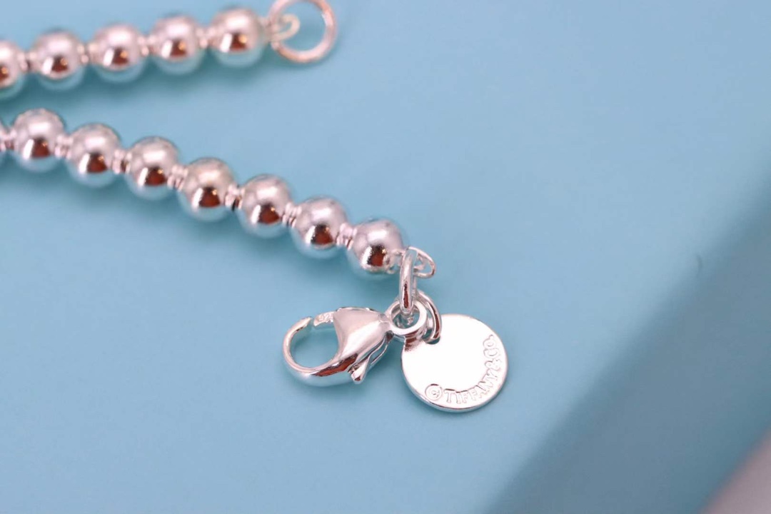 Tiffany & Co. Tiffany&Co . 红心圆珠纯银手链