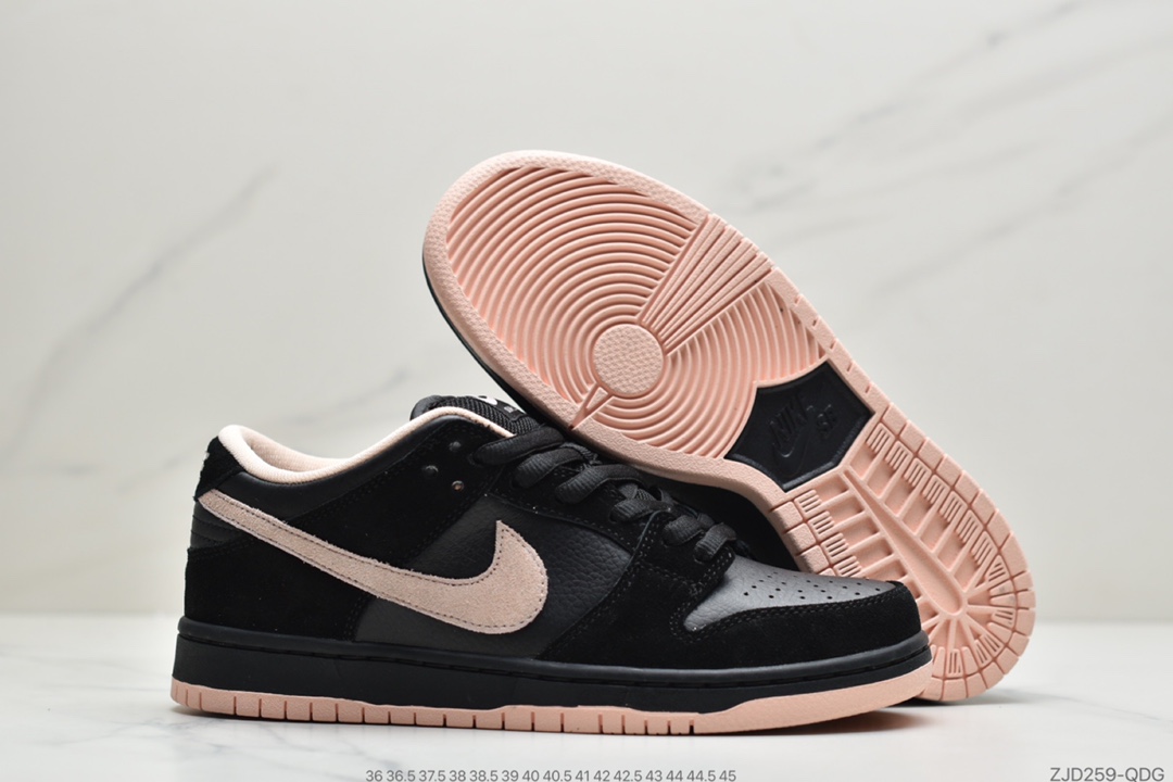 240 公司级耐克NK SB Dunk Low Pro 黑粉 BQ6817-003