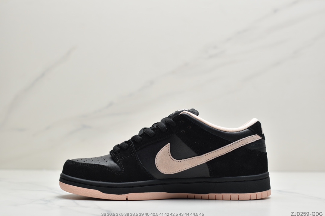 240 公司级耐克NK SB Dunk Low Pro 黑粉 BQ6817-003