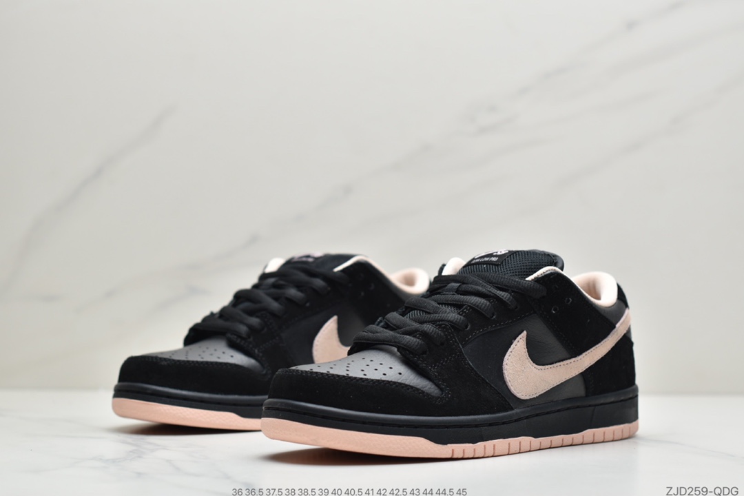 240 公司级耐克NK SB Dunk Low Pro 黑粉 BQ6817-003