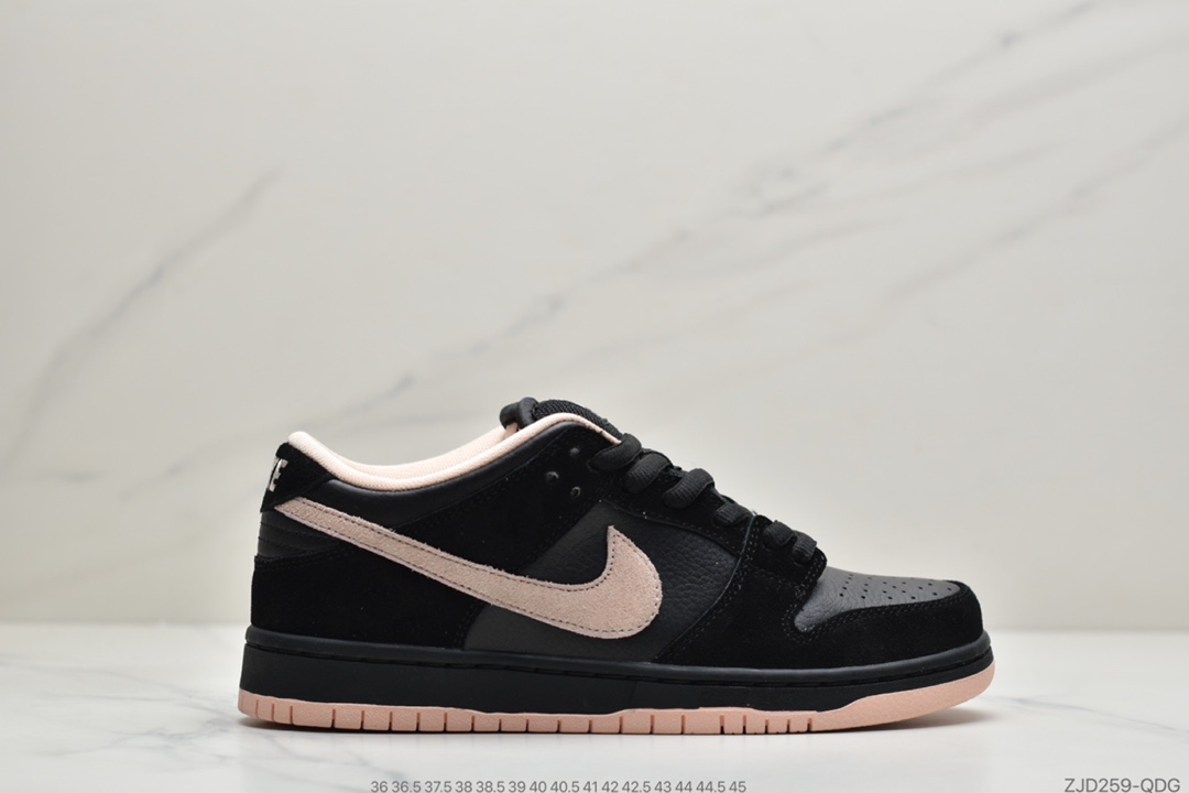 240 公司级耐克NK SB Dunk Low Pro 黑粉 BQ6817-003