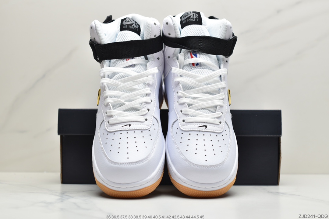 220 公司级耐克Nike Air Force  1 high “NBA” PACK 白黑  空军一号高帮百搭休闲运动板鞋CT2306-100
