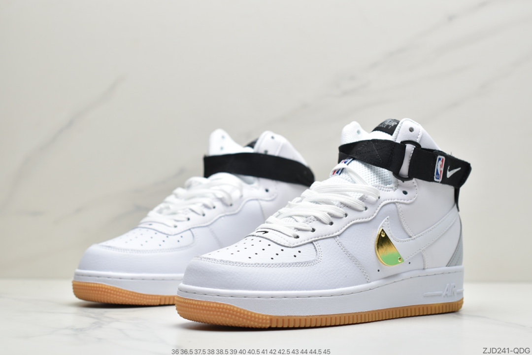 220 公司级耐克Nike Air Force  1 high “NBA” PACK 白黑  空军一号高帮百搭休闲运动板鞋CT2306-100