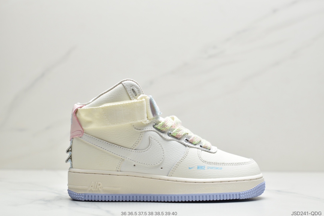 200 公司级空军 高帮 独角兽 少女系列 魔术贴 Nike Air Force 1 Mid 独角兽空军一号联名款CQ4810-111