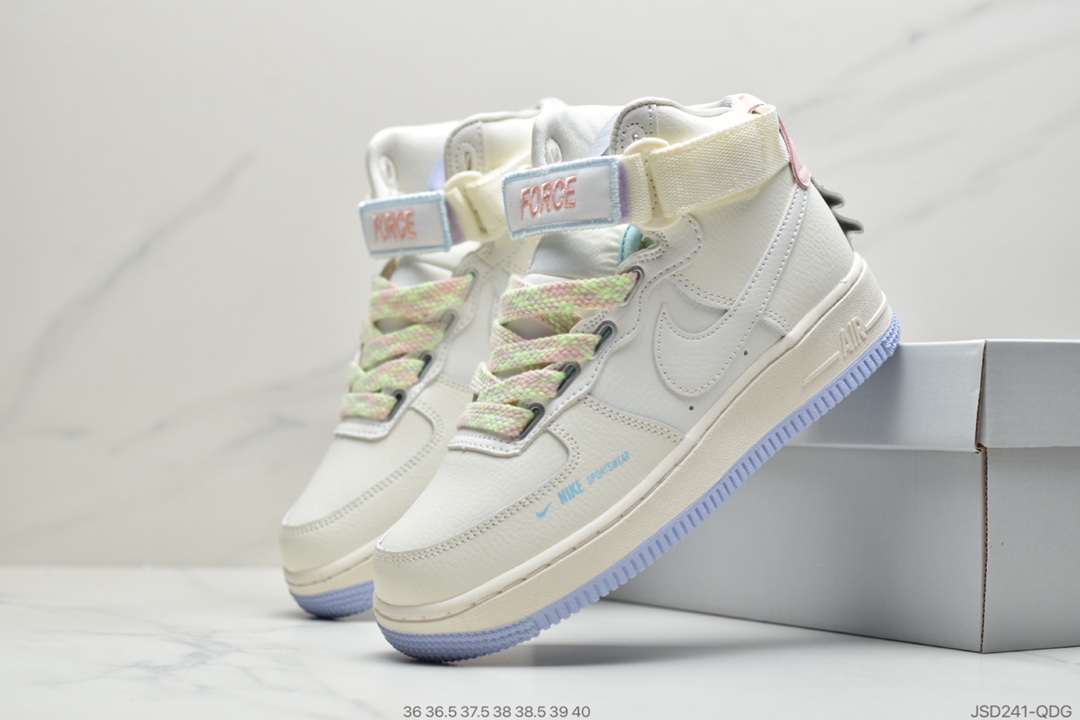 200 公司级空军 高帮 独角兽 少女系列 魔术贴 Nike Air Force 1 Mid 独角兽空军一号联名款CQ4810-111