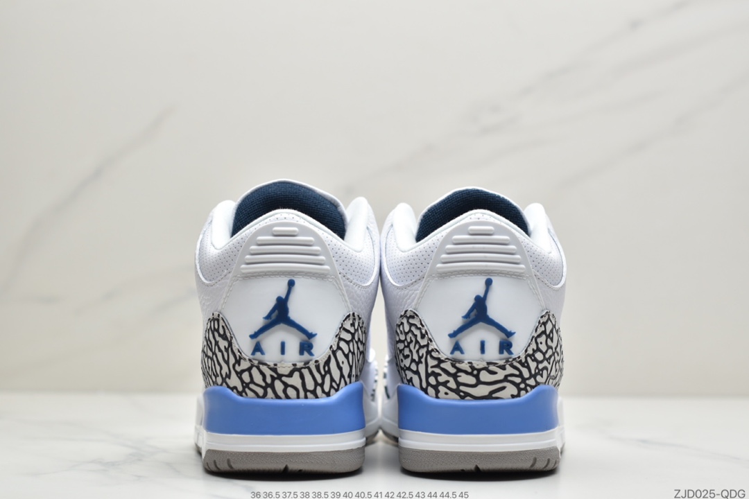 240 公司级Air Jordan 3 “UNC” 北卡蓝 AJ3 乔丹3代 aj3 乔3 白蓝 CT8532-104