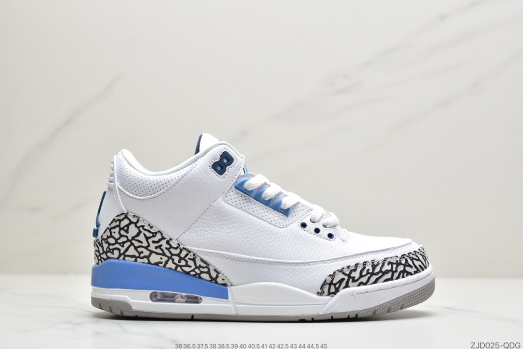 240 公司级Air Jordan 3 “UNC” 北卡蓝 AJ3 乔丹3代 aj3 乔3 白蓝 CT8532-104