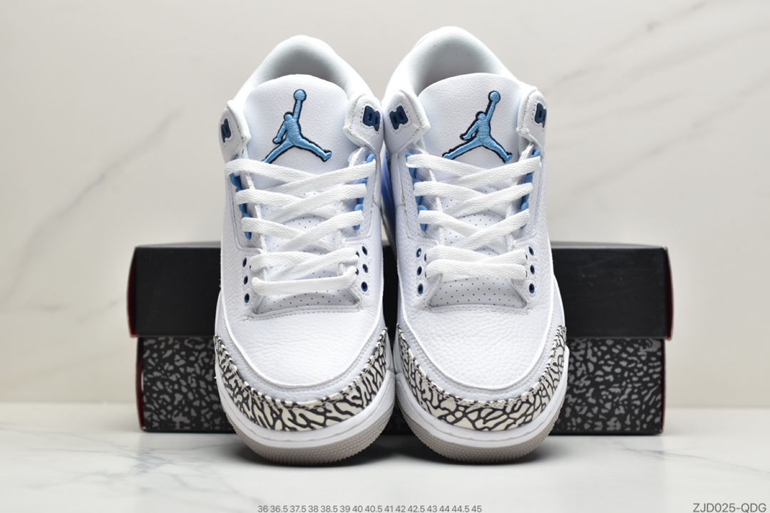 240 公司级Air Jordan 3 “UNC” 北卡蓝 AJ3 乔丹3代 aj3 乔3 白蓝 CT8532-104