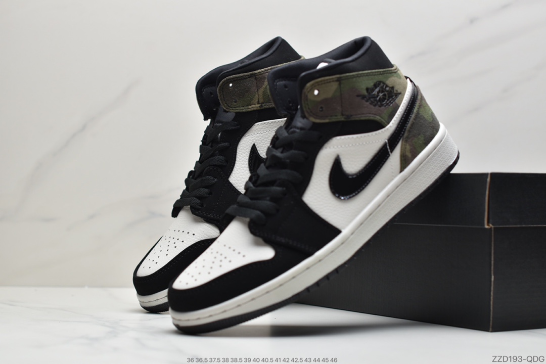 240 公司级Air Jordan 1 Mid“ Camo”迷彩  这款中帮Air Jordan 1运动鞋CW5490-001