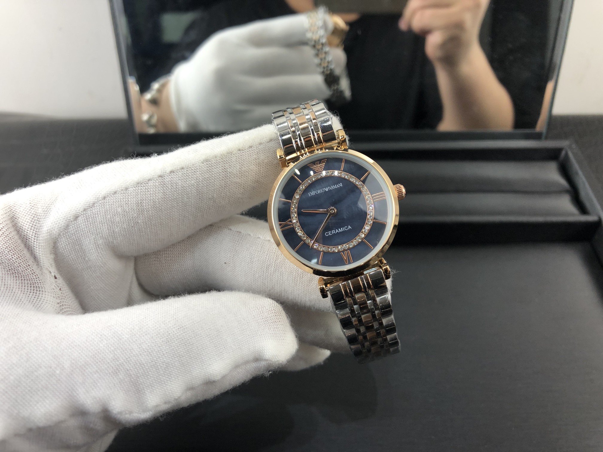 Armani 皇家 阿玛尼摩天轮蓝盘女表