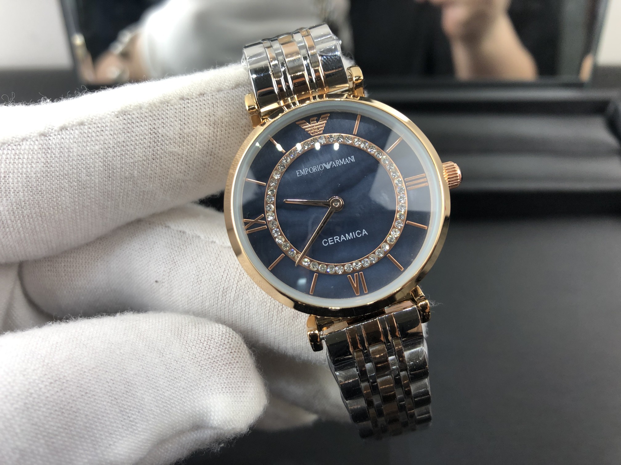 Armani 皇家 阿玛尼摩天轮蓝盘女表