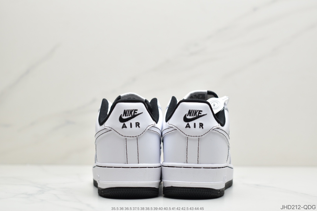 190 公司级耐克Nike Air Force 1’07”Summit White”空军一号经典低帮百搭休闲运动板鞋“皮白草绿缝线”CV1724-103