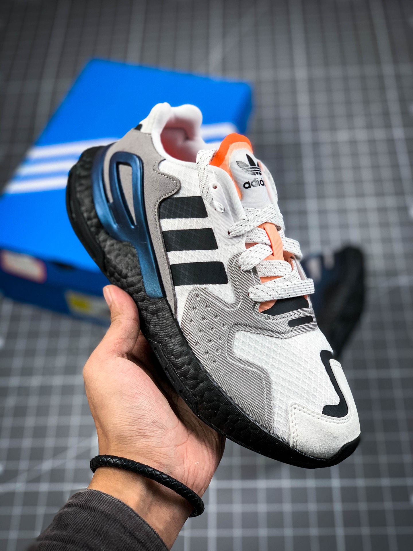 200  公司级 新品首发 Adidas 阿迪达斯 Original ZX 7HE 真爆网面透气休闲跑步鞋 FV2315-441