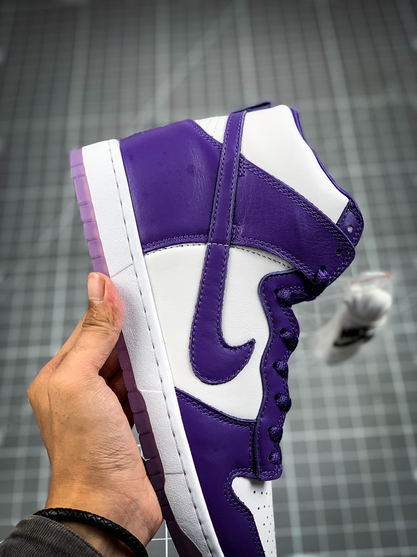400 Nike SB Dunk High”Pure Platinum” 白紫扣篮系列高帮休闲运动滑板板鞋DC5382-100