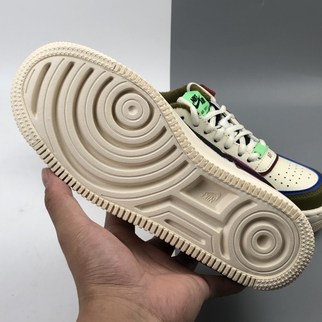 220 Nk Air Force 1 Shadow 空军一号加绒 马卡龙卡其灰轻量增高低帮百搭板鞋 CT1985-500