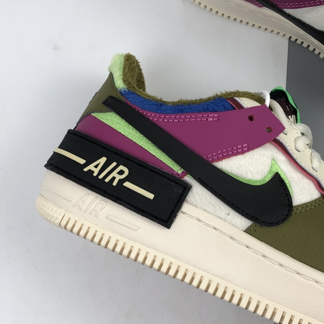 220 Nk Air Force 1 Shadow 空军一号加绒 马卡龙卡其灰轻量增高低帮百搭板鞋 CT1985-500