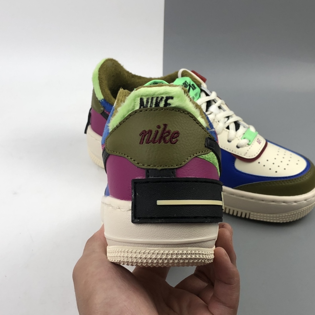 220 Nk Air Force 1 Shadow 空军一号加绒 马卡龙卡其灰轻量增高低帮百搭板鞋 CT1985-500