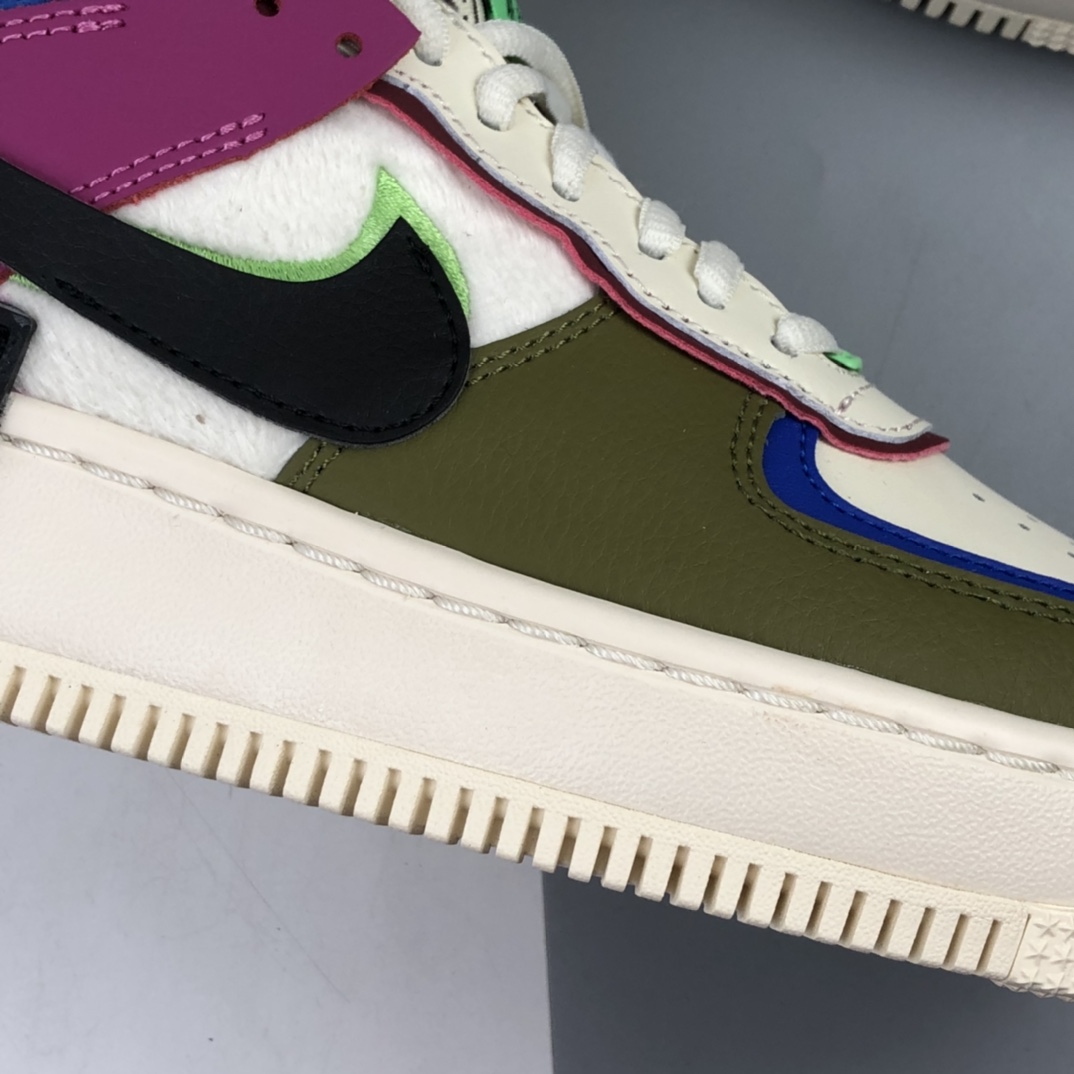 220 Nk Air Force 1 Shadow 空军一号加绒 马卡龙卡其灰轻量增高低帮百搭板鞋 CT1985-500