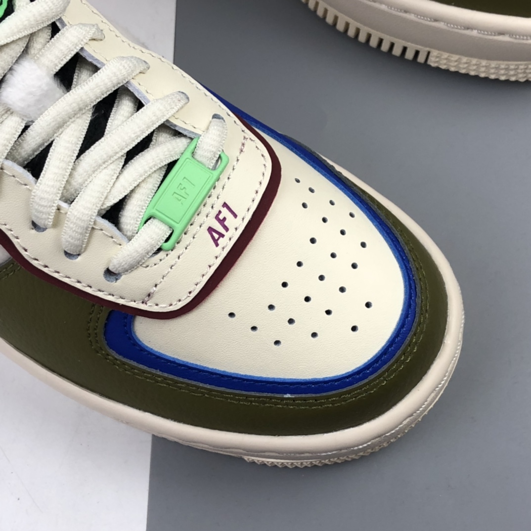 220 Nk Air Force 1 Shadow 空军一号加绒 马卡龙卡其灰轻量增高低帮百搭板鞋 CT1985-500