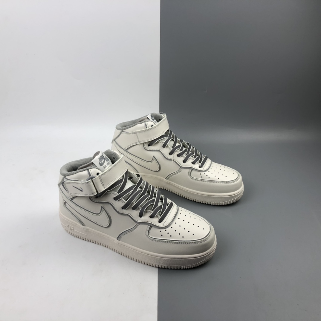 260 Nk Air Force 1 '07 Mid 米白灰“夜魔侠”空军一号中帮运动休闲板鞋 AQ1218-118