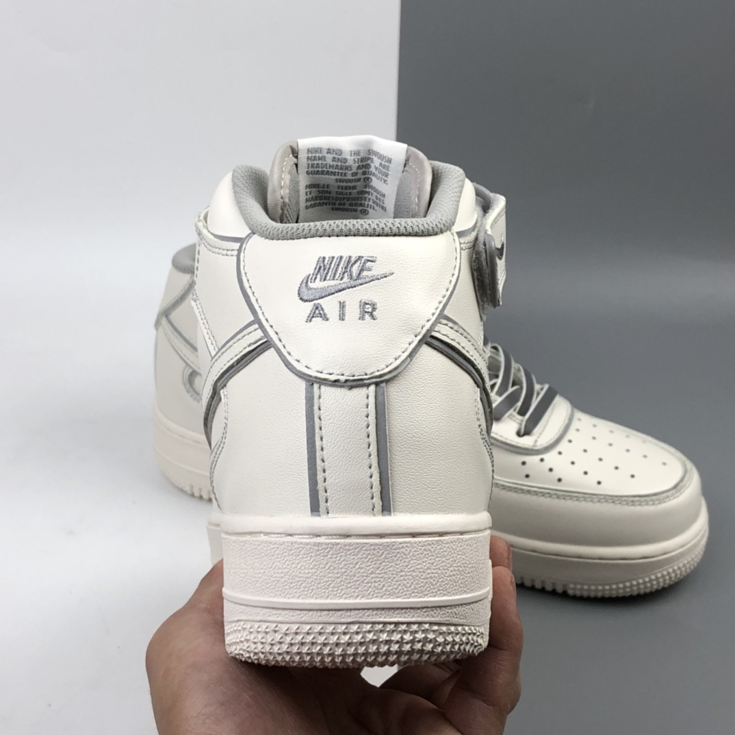 260 Nk Air Force 1 '07 Mid 米白灰“夜魔侠”空军一号中帮运动休闲板鞋 AQ1218-118