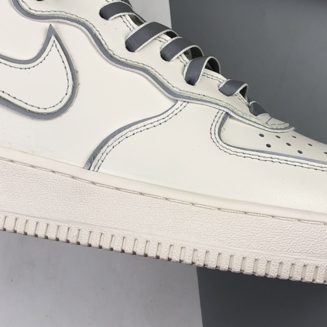 260 Nk Air Force 1 '07 Mid 米白灰“夜魔侠”空军一号中帮运动休闲板鞋 AQ1218-118